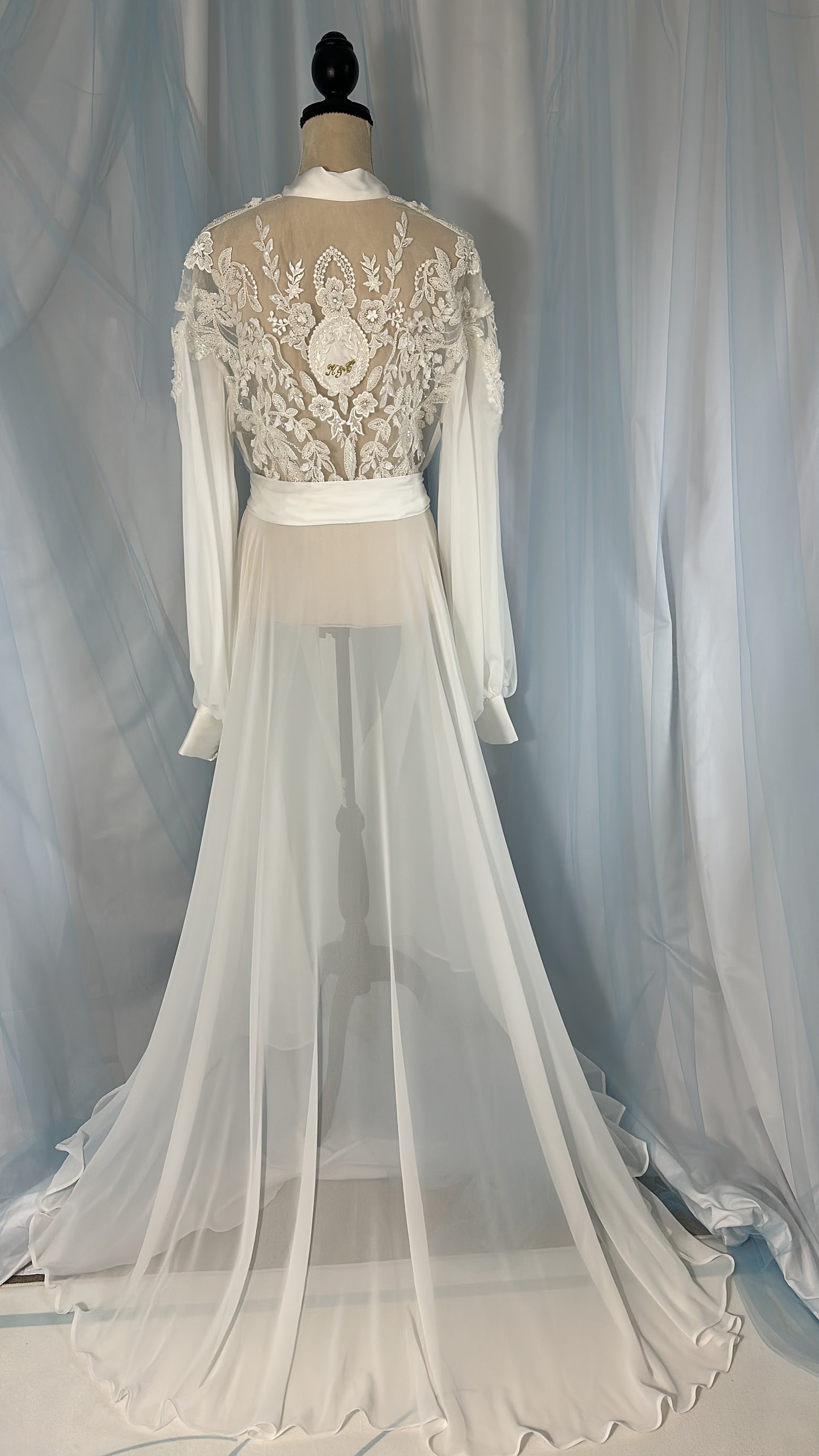 Tulle & Hand Beaded Lace Gown