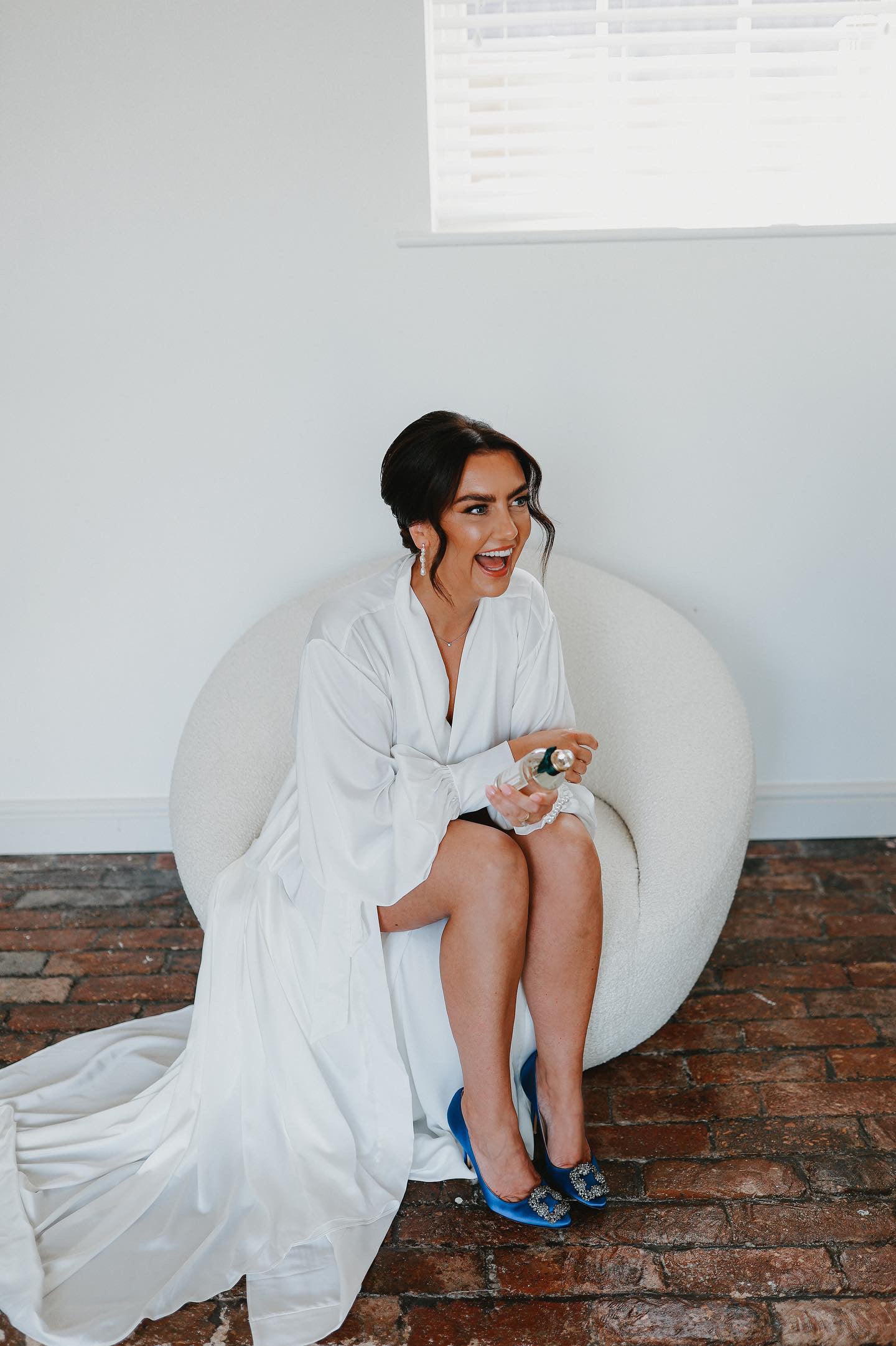 Silk Gown With Pearl Cuffs