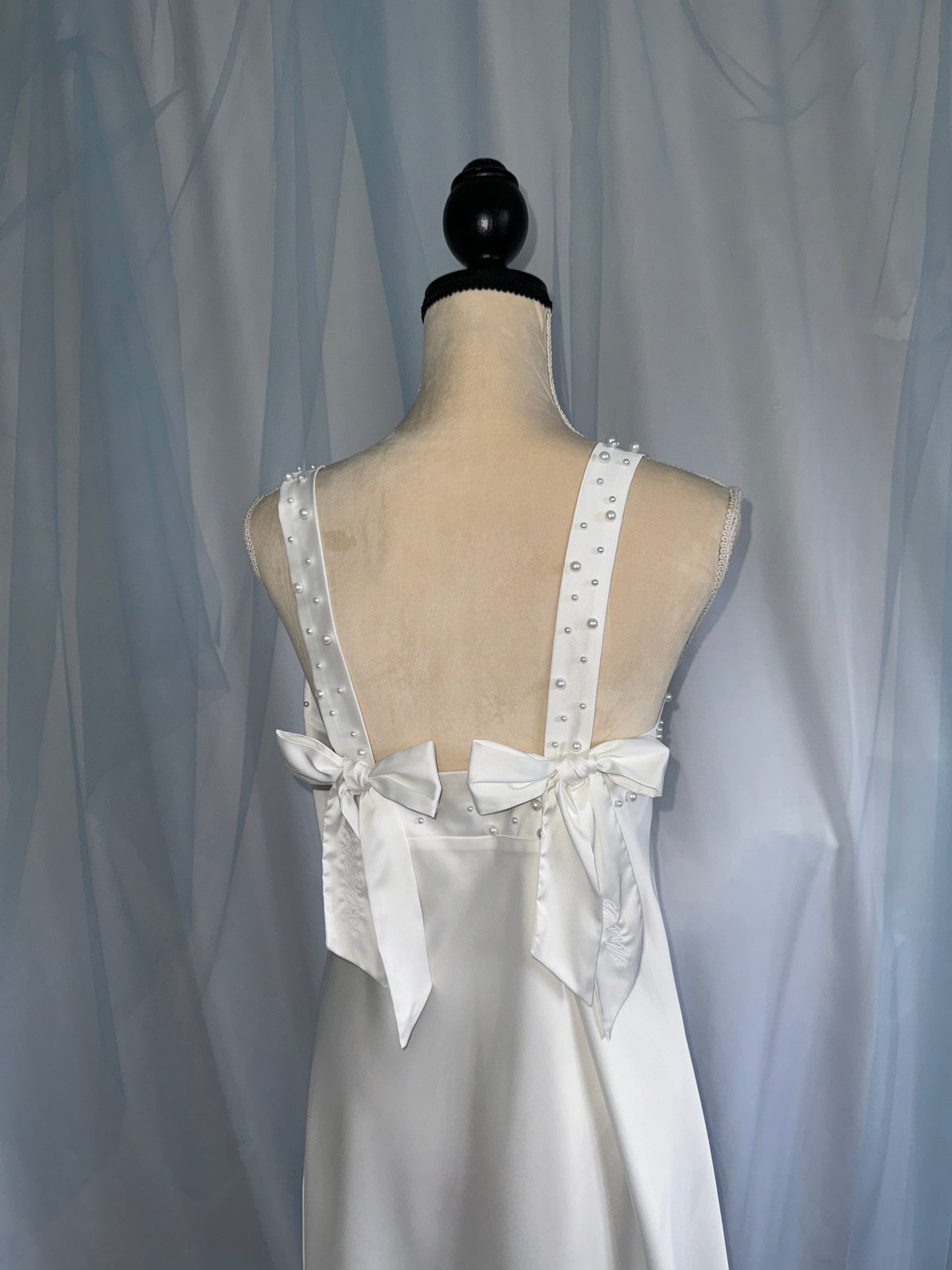 Thick Strap Pearl Silk Cami