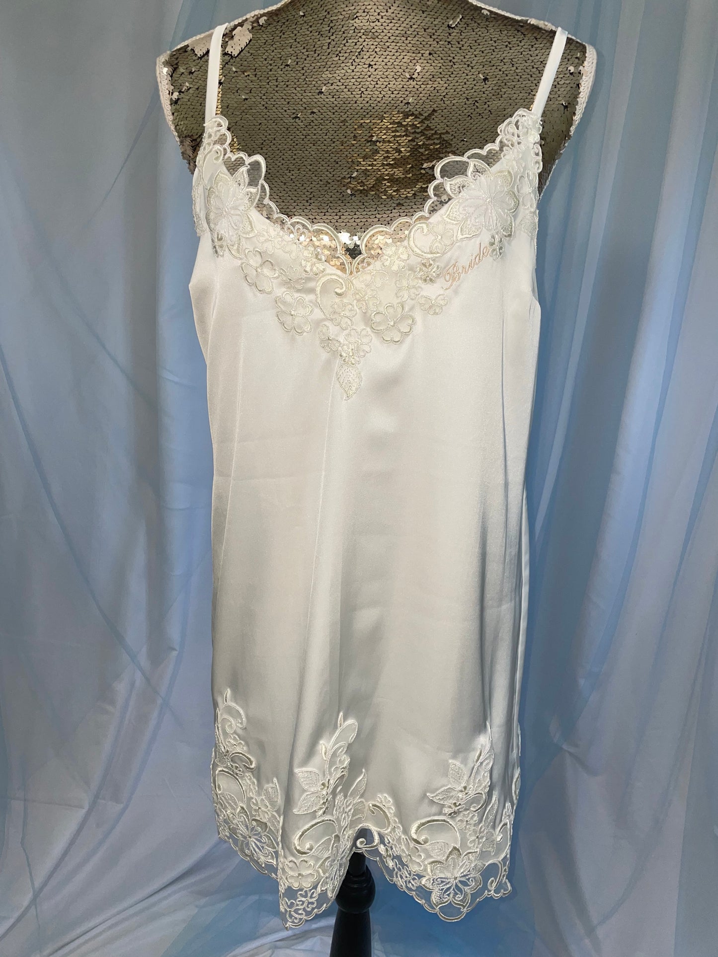 Lace Trim Silk Cami