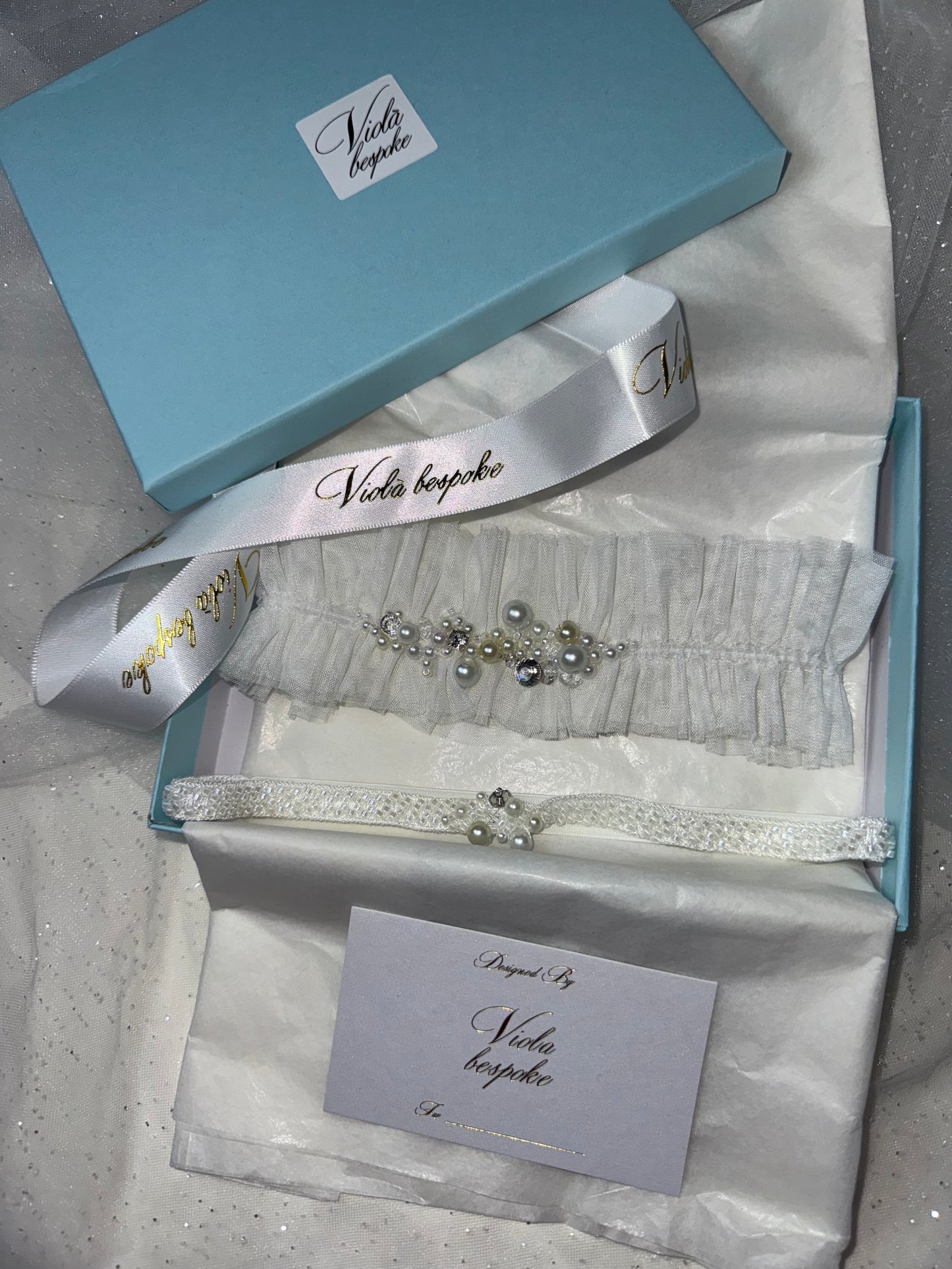 Ivory Pearl Garter & Tossing Garter