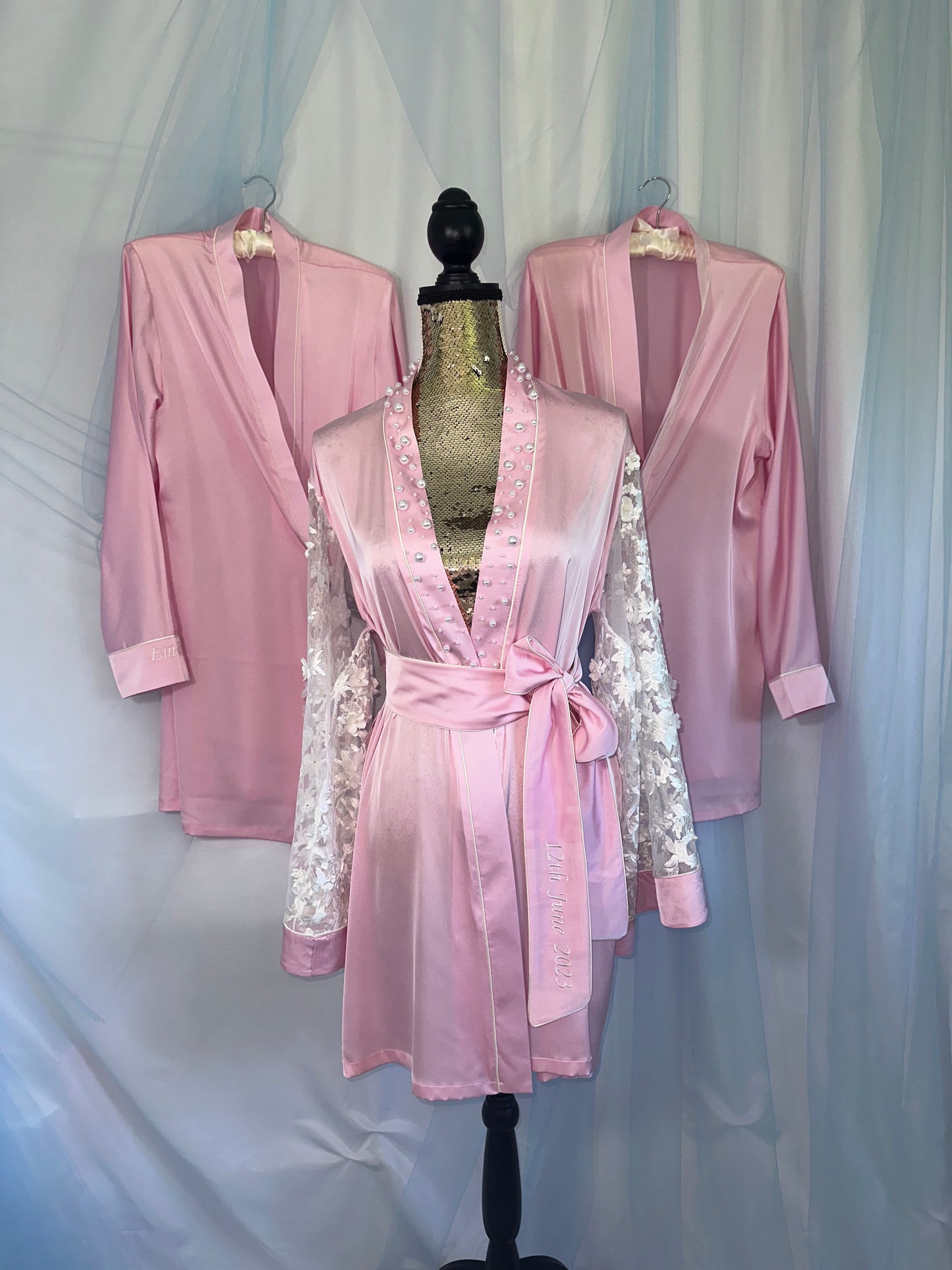Pearl & Lace Pink Gown
