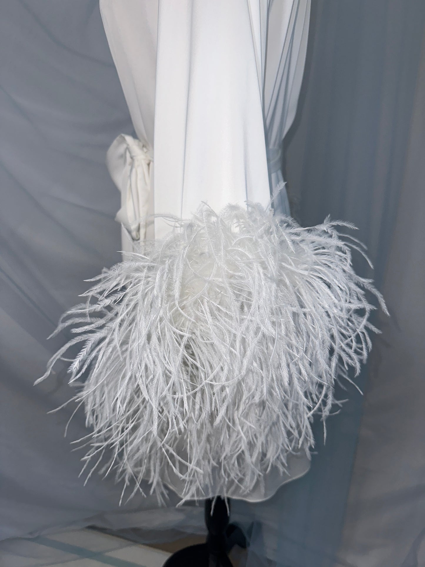 Short Ostrich Feather Gown