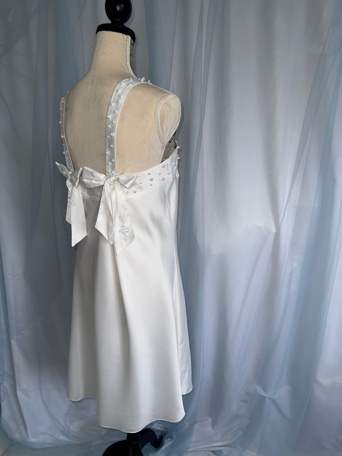 Thick Strap Pearl Silk Cami