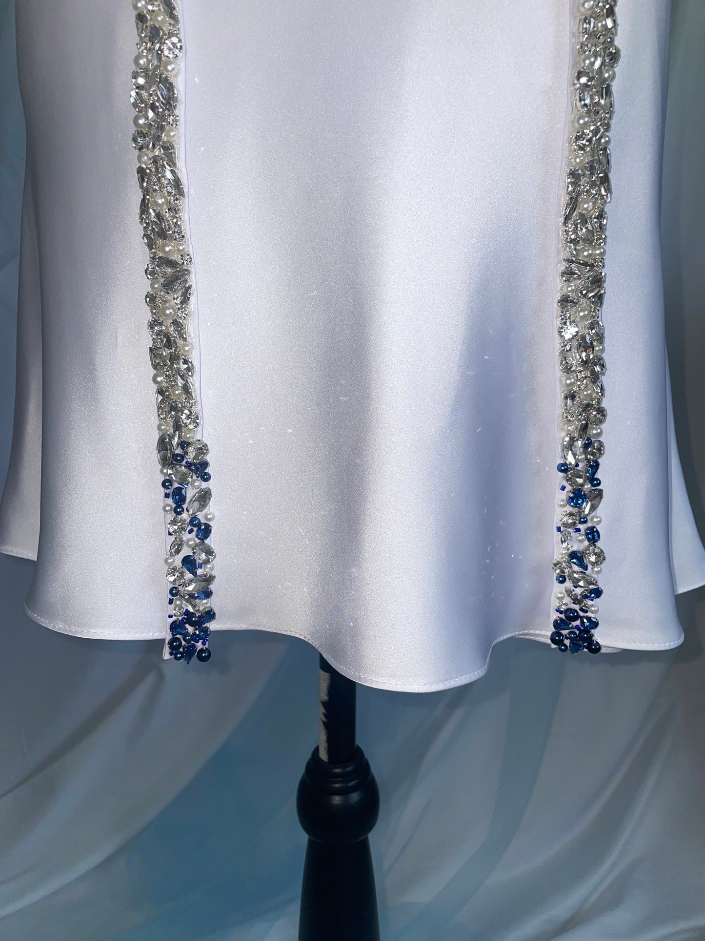 Silk Sparkle Cami With A Blue Trim