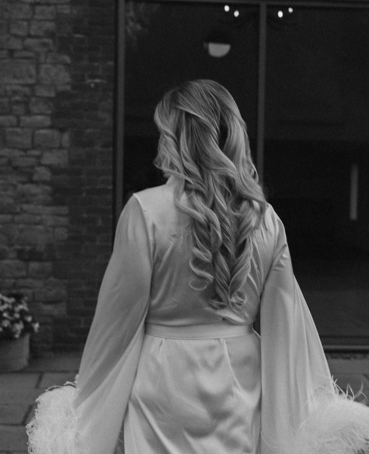 Ostrich Feather Silk Gown