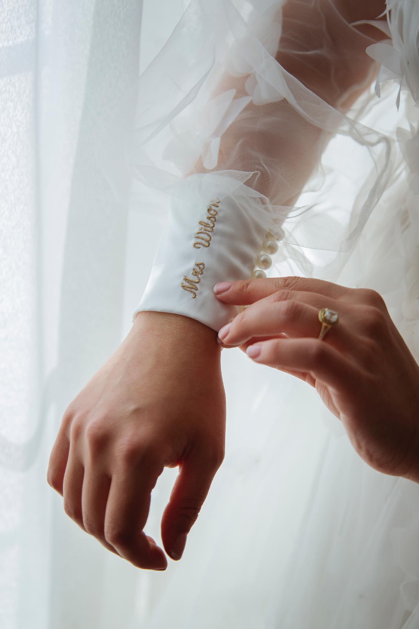 Butterfly Gown with a silk underlay