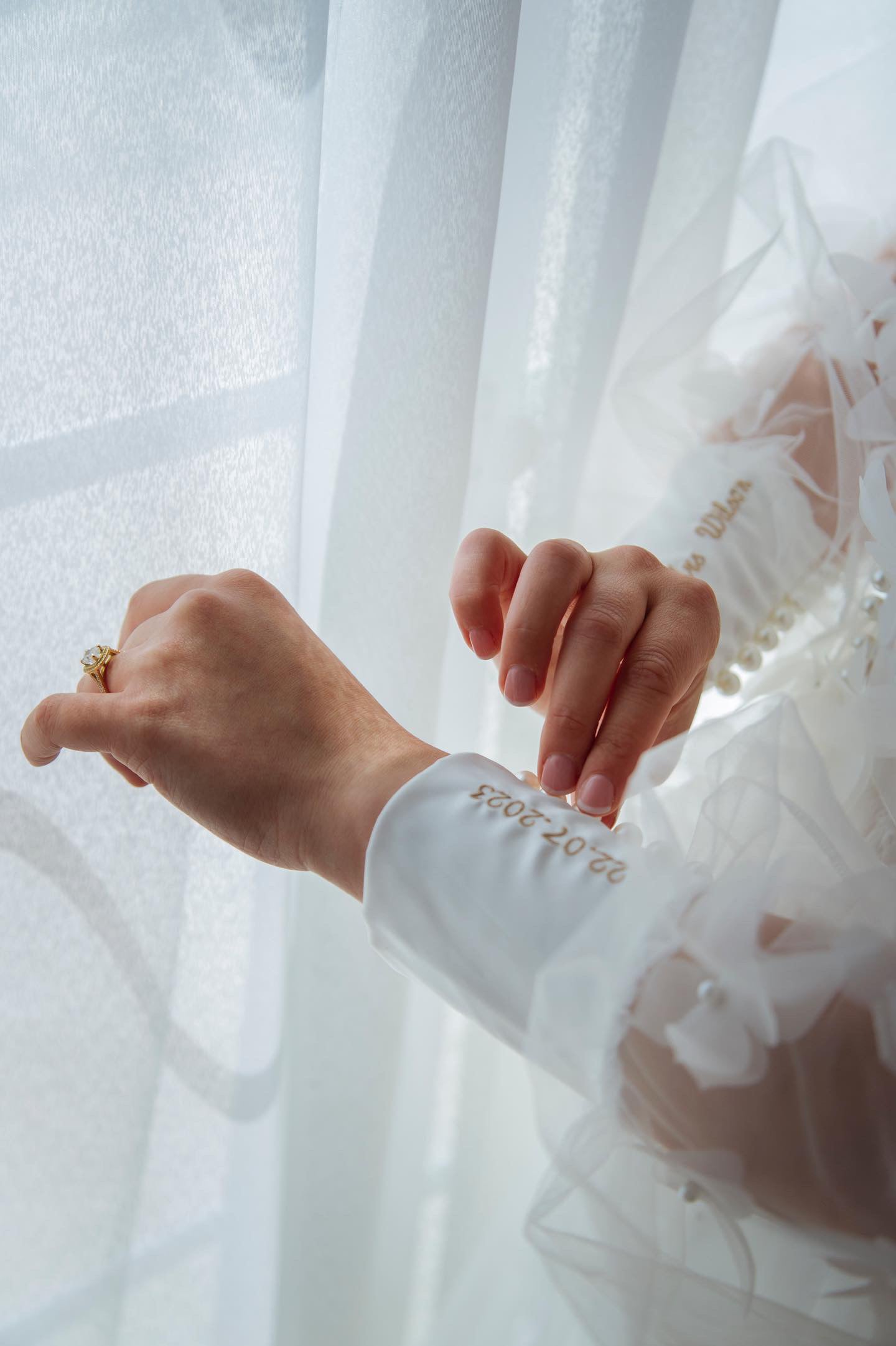 Butterfly Gown with a silk underlay