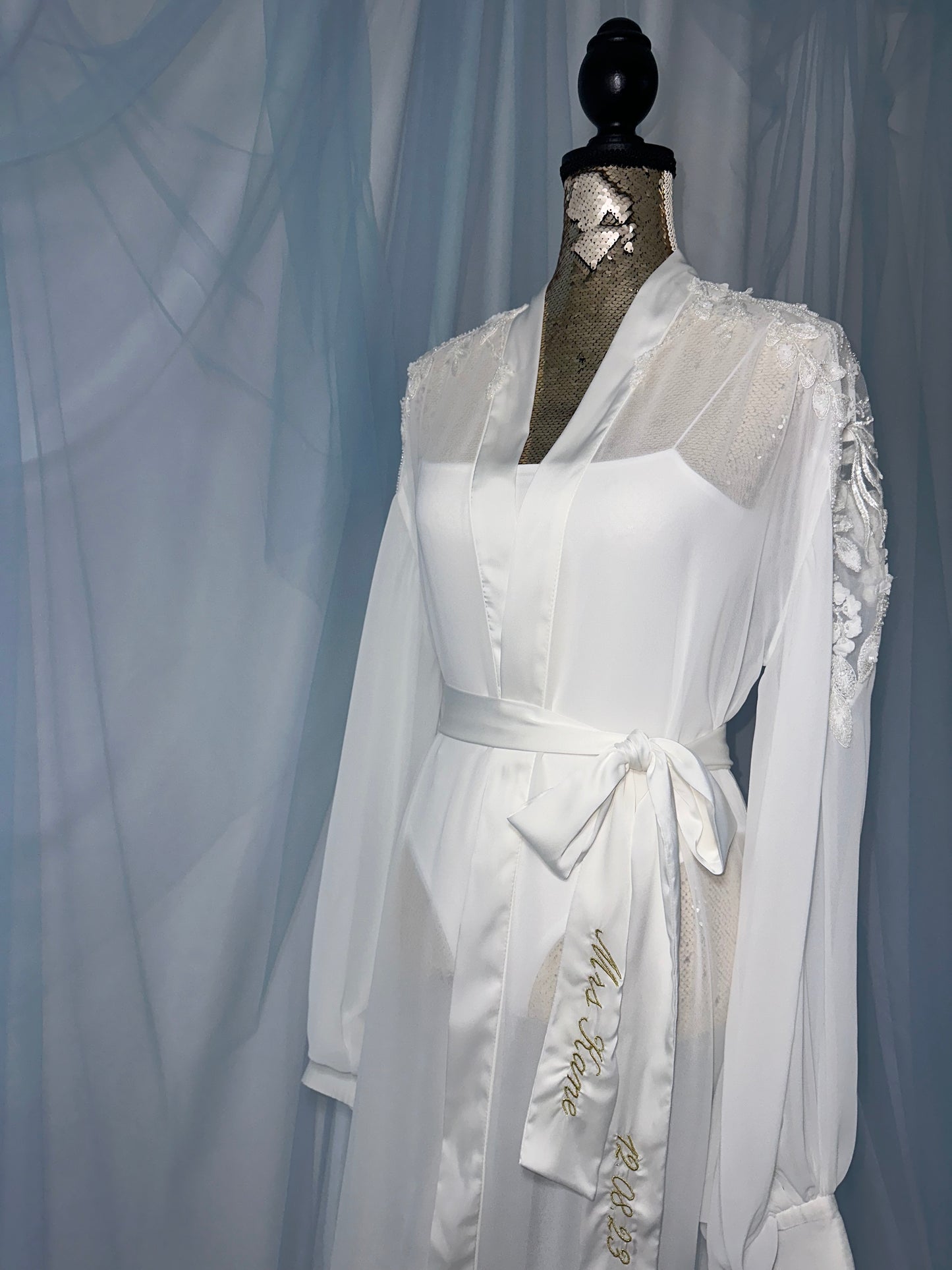 Tulle & Hand Beaded Lace Gown