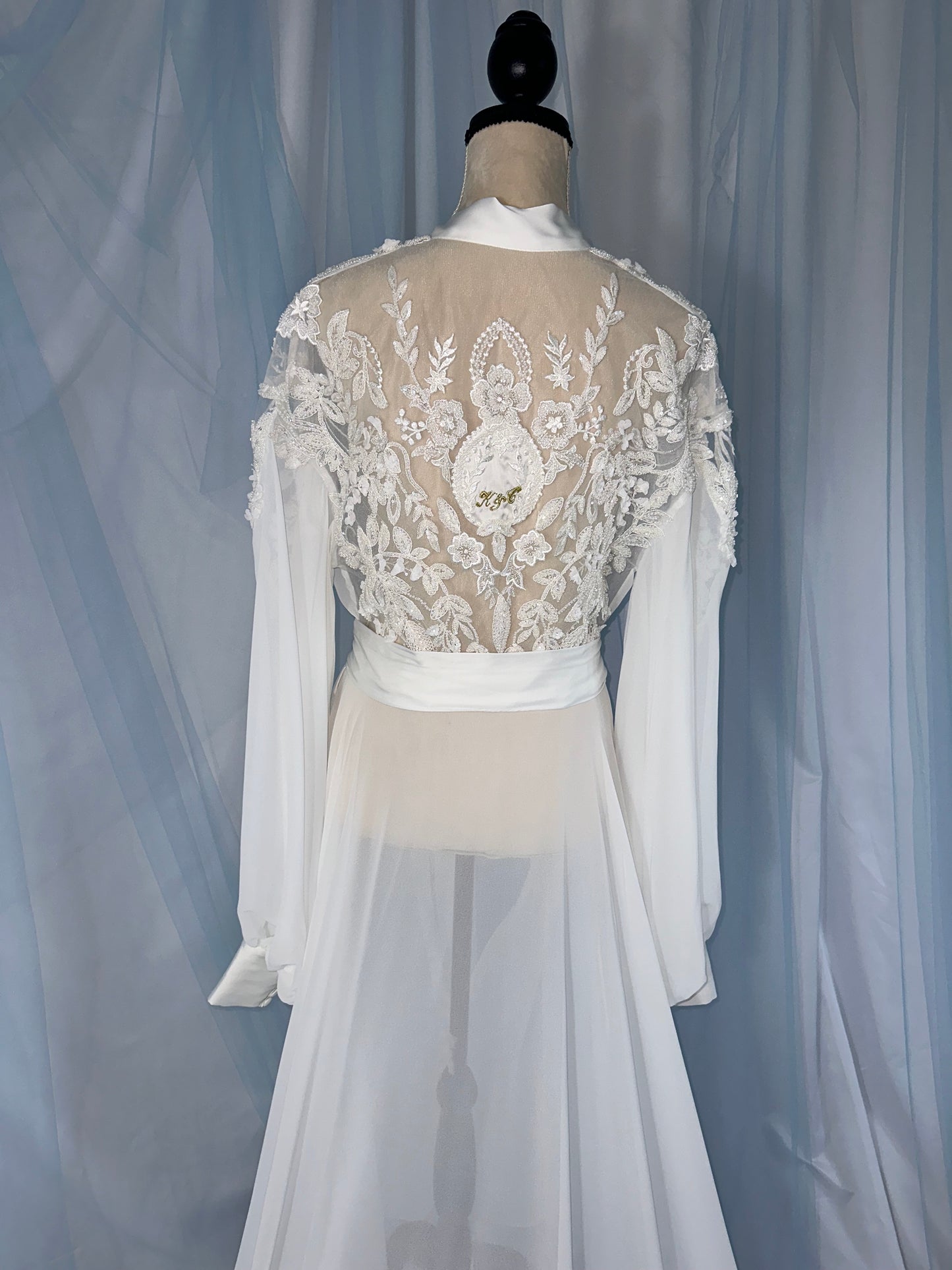 Tulle & Hand Beaded Lace Gown
