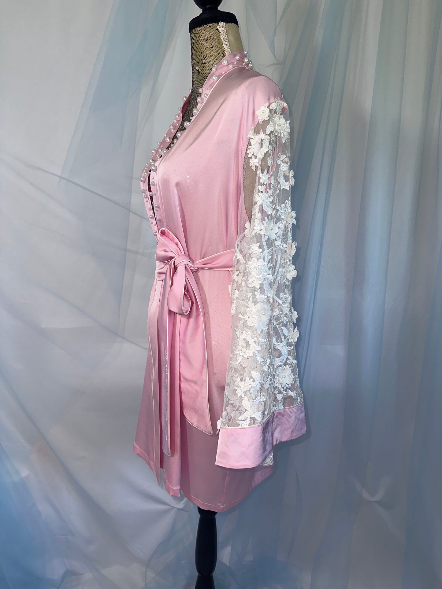 Pearl & Lace Pink Gown