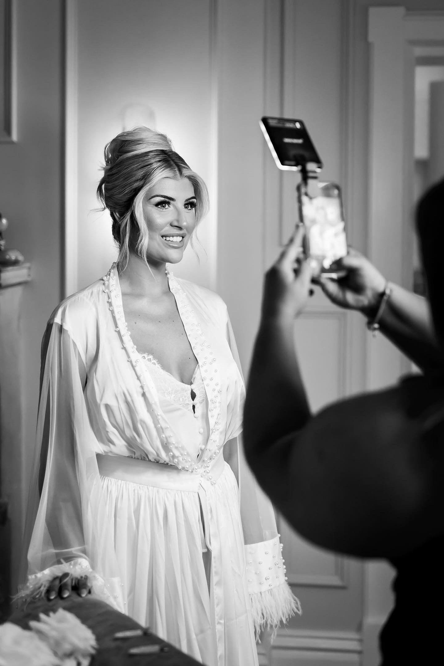 Pearl, Feather & Silk Gown