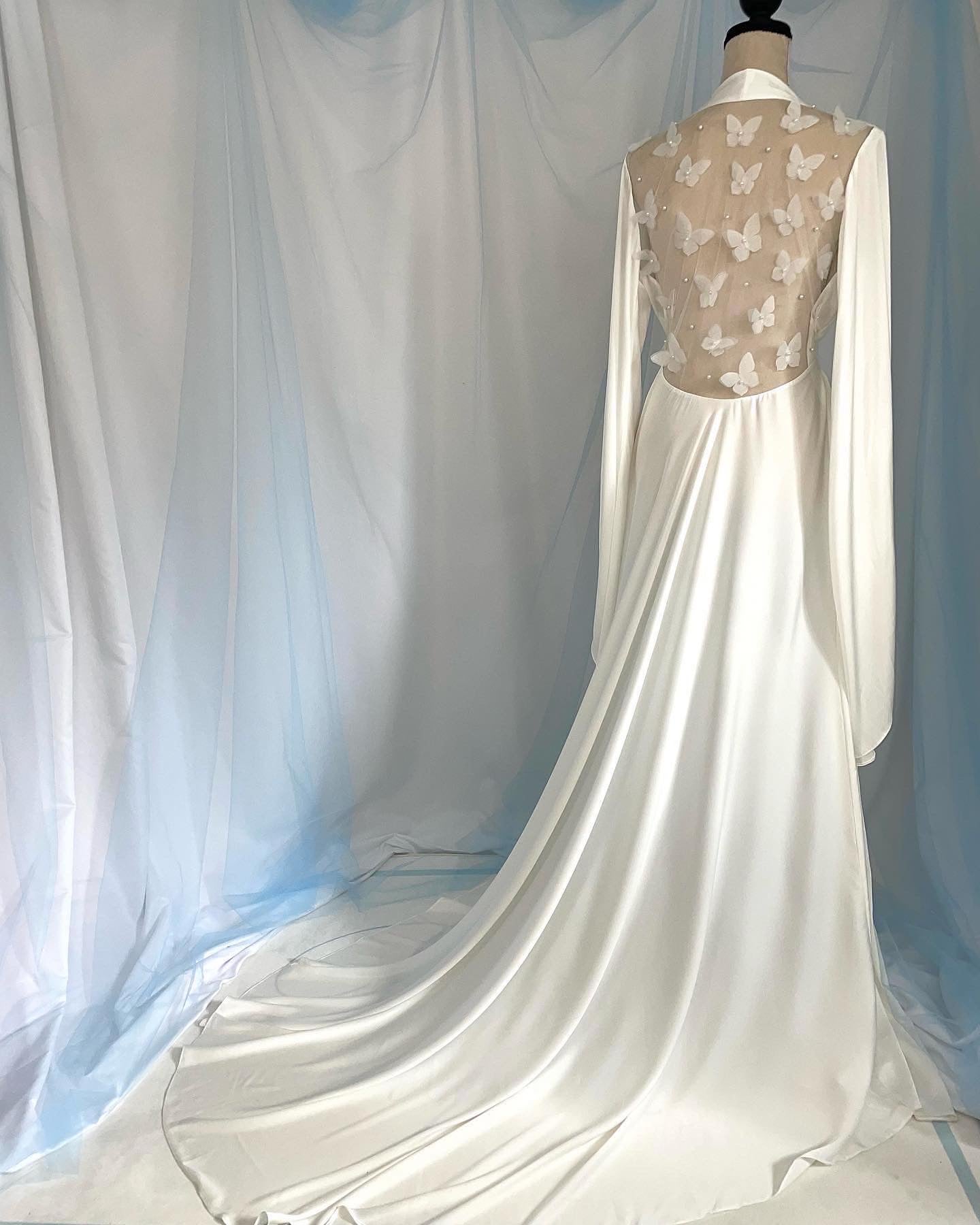 Silk Butteryfly Back Gown
