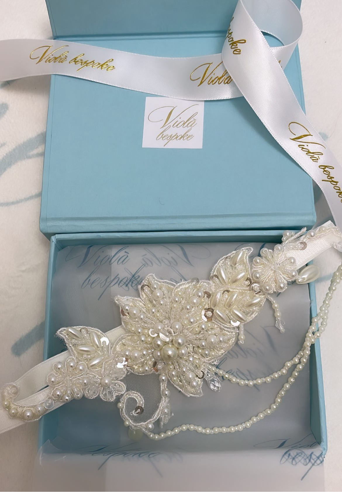 Beaded Lace Garter