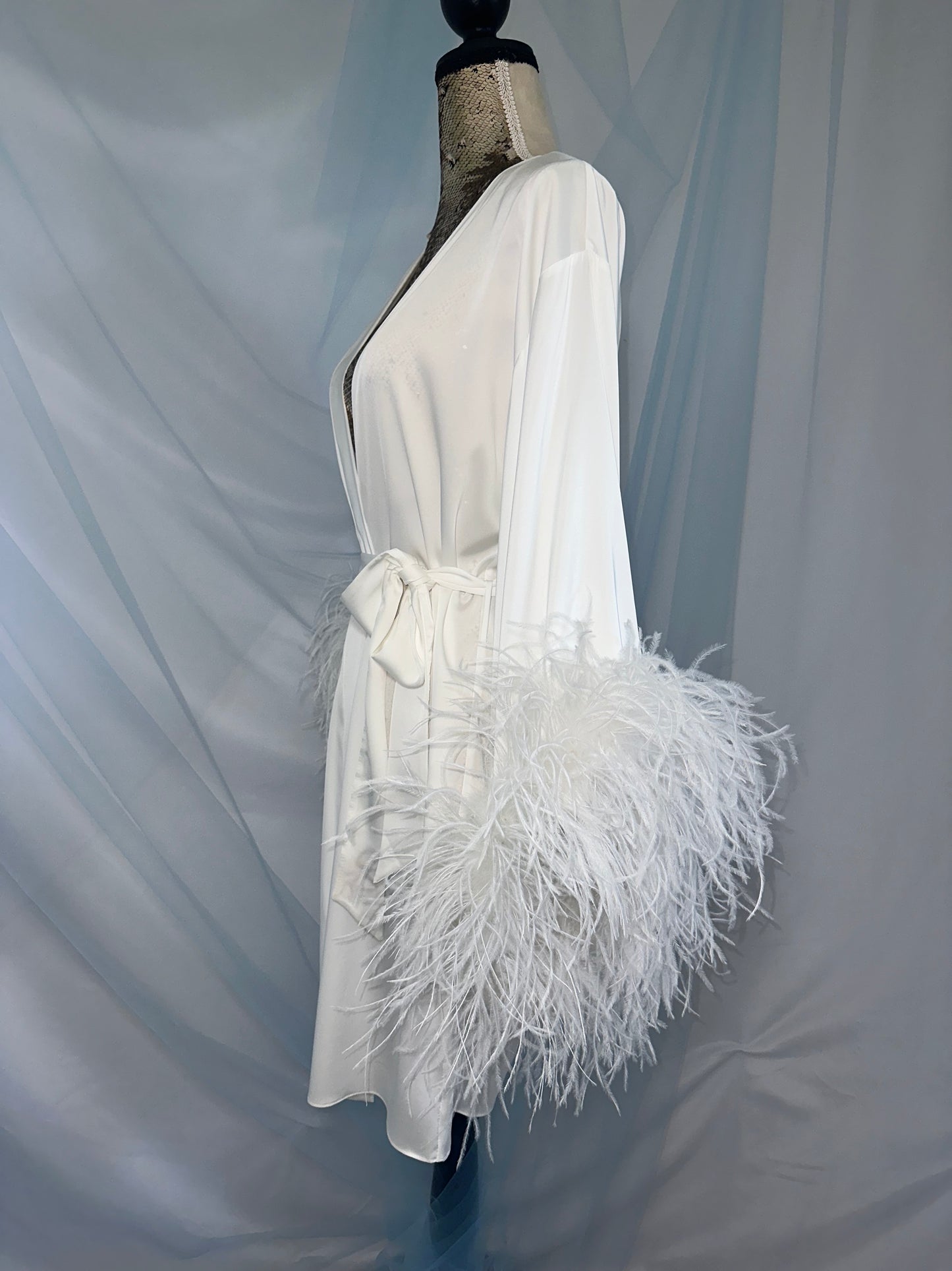 Short Ostrich Feather Gown