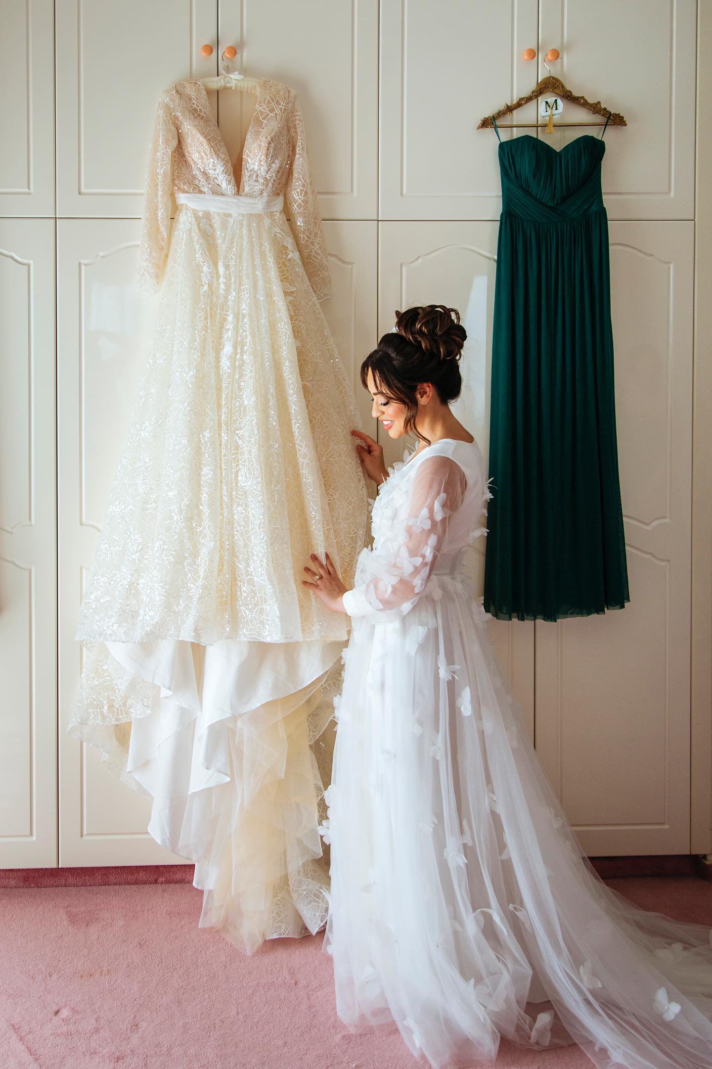 Butterfly Gown with a silk underlay
