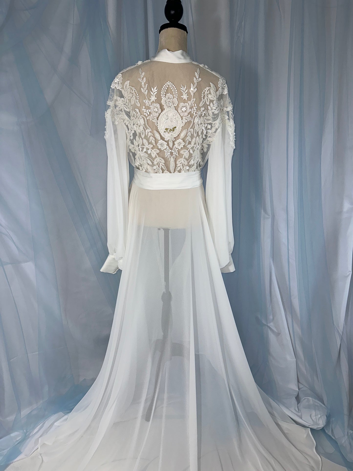 Tulle & Hand Beaded Lace Gown