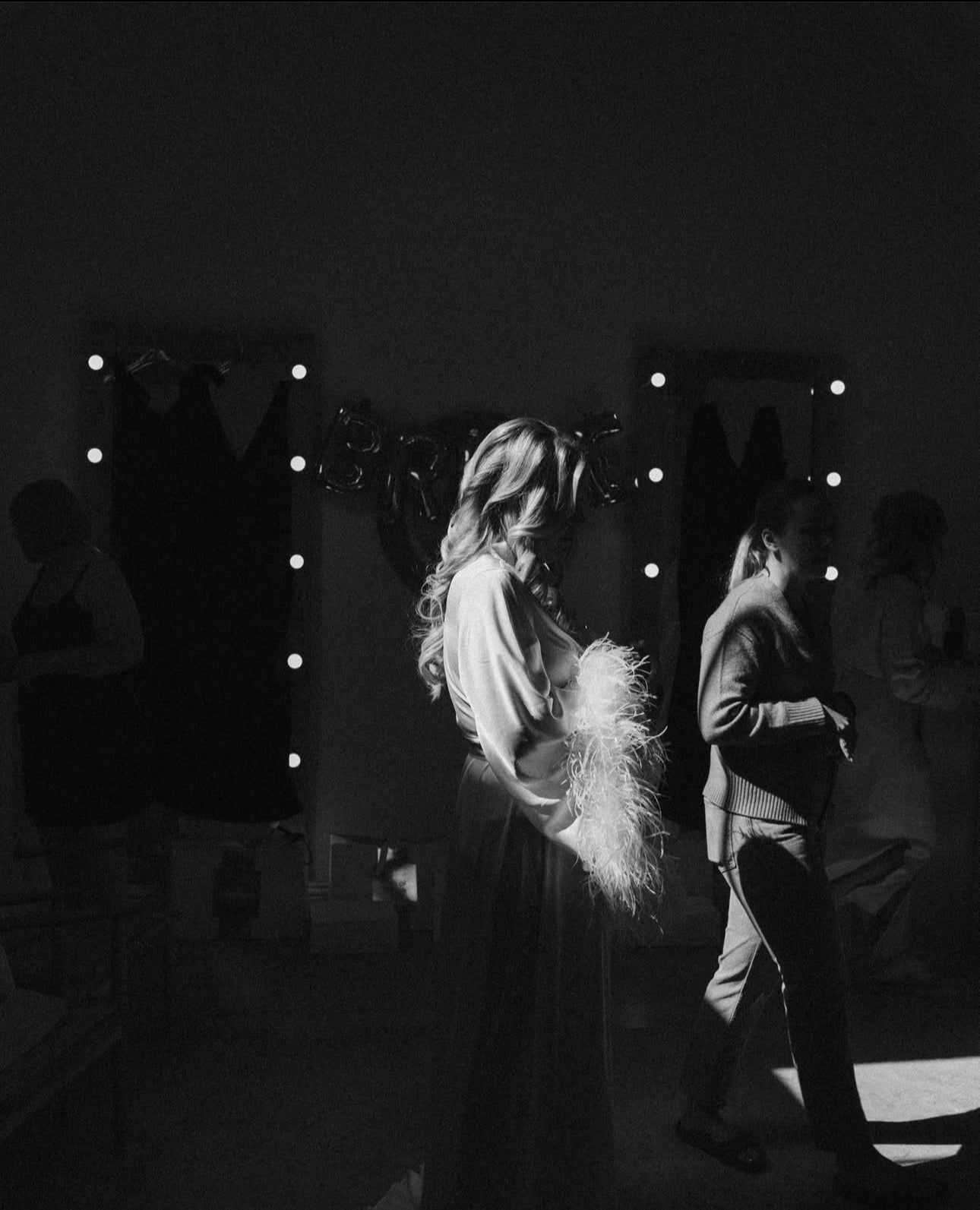 Ostrich Feather Silk Gown