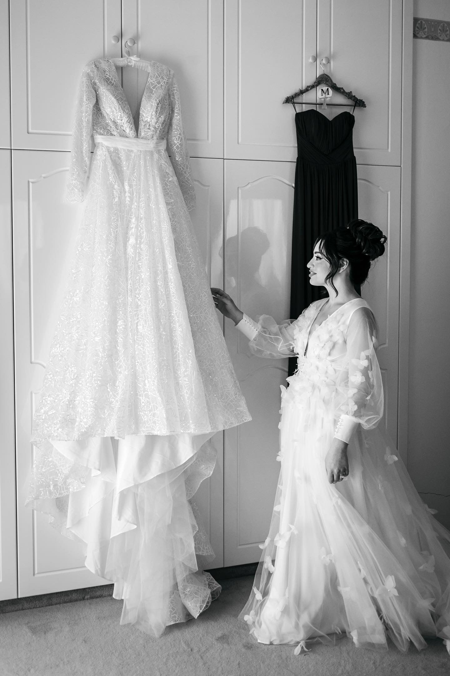 Butterfly Gown with a silk underlay