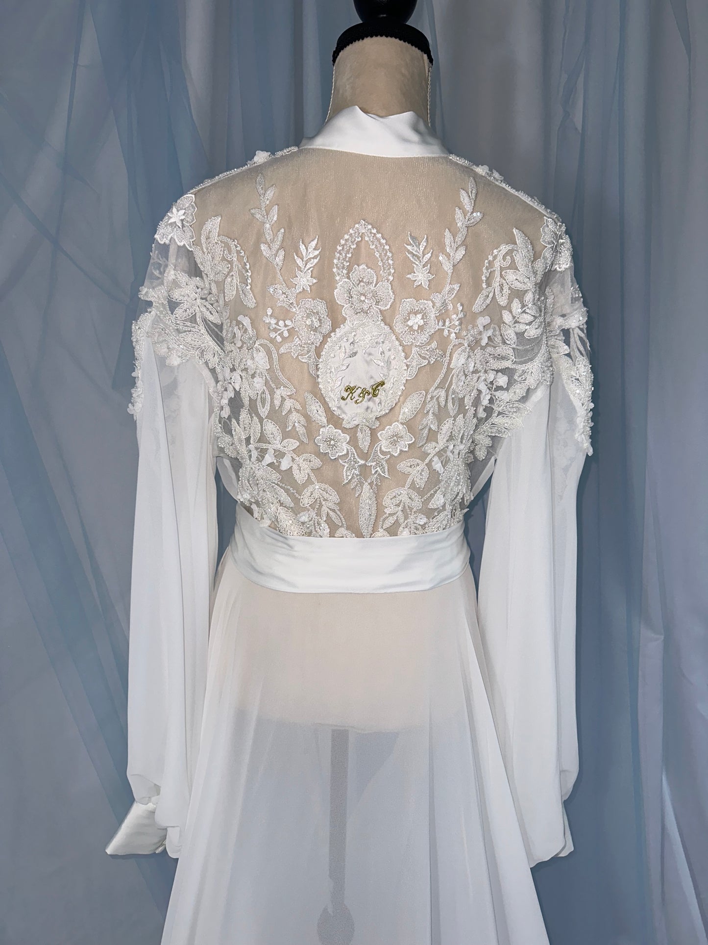 Tulle & Hand Beaded Lace Gown