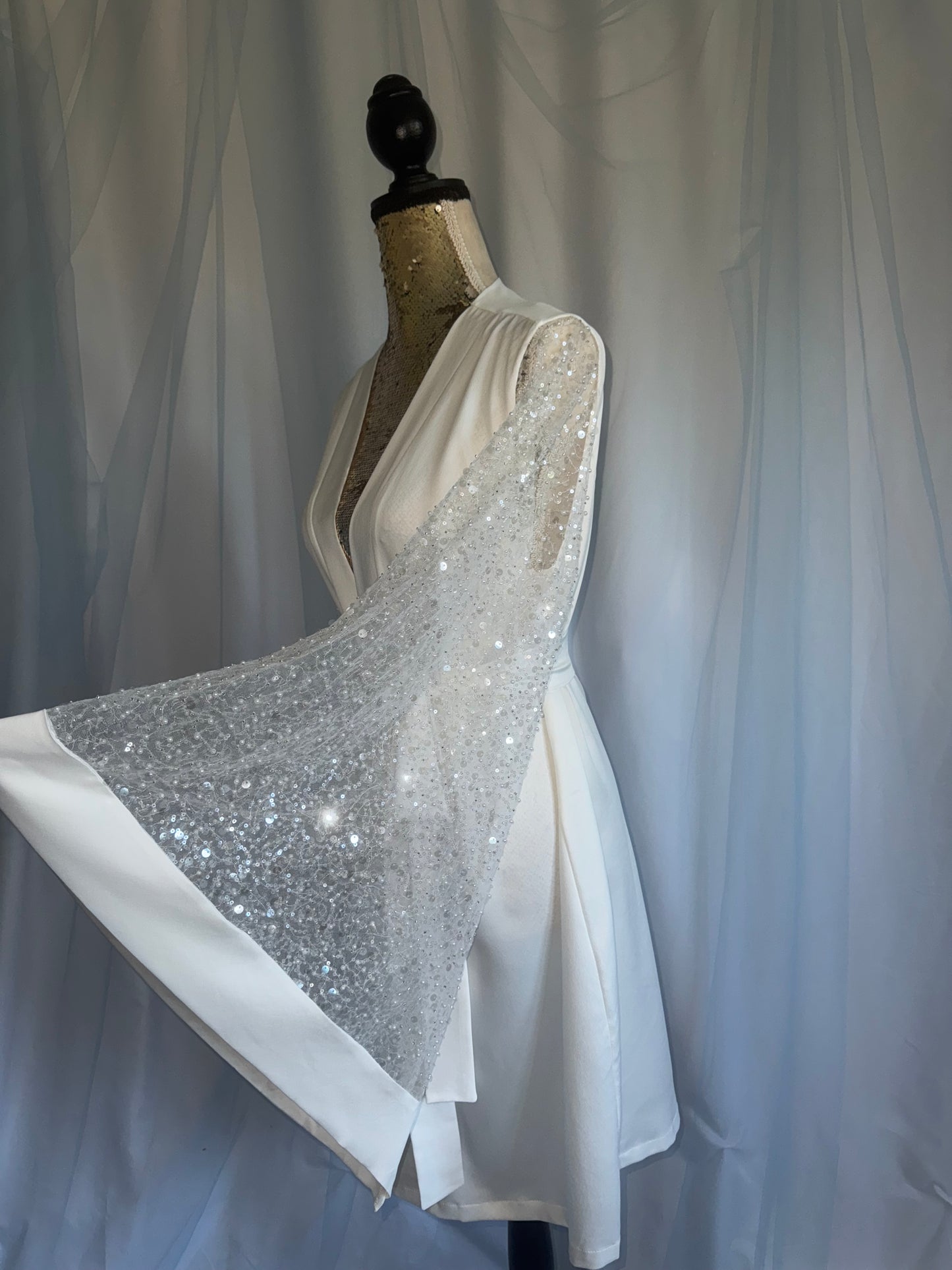 Sparkle sleeve gown