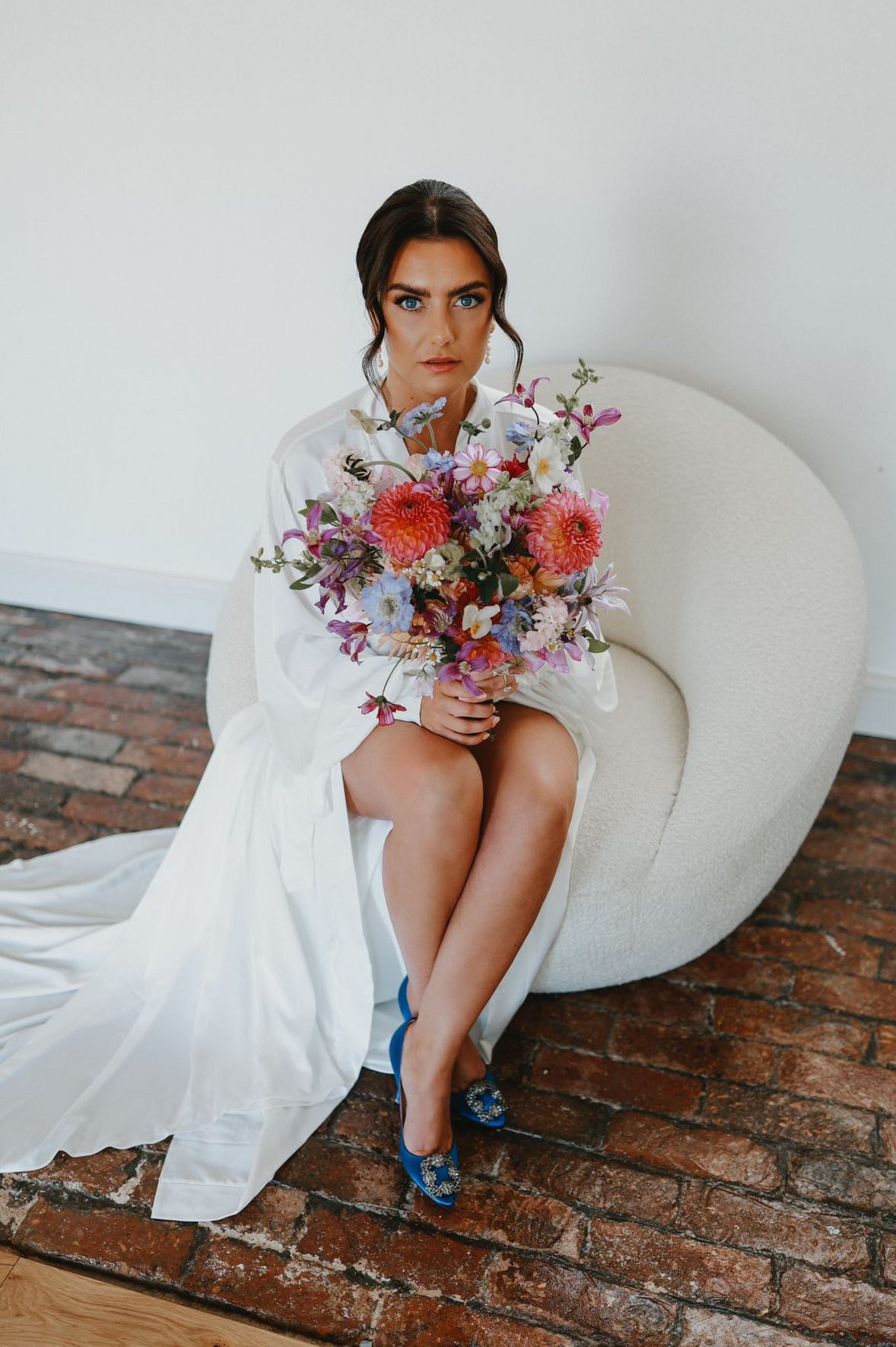 Silk Gown With Pearl Cuffs