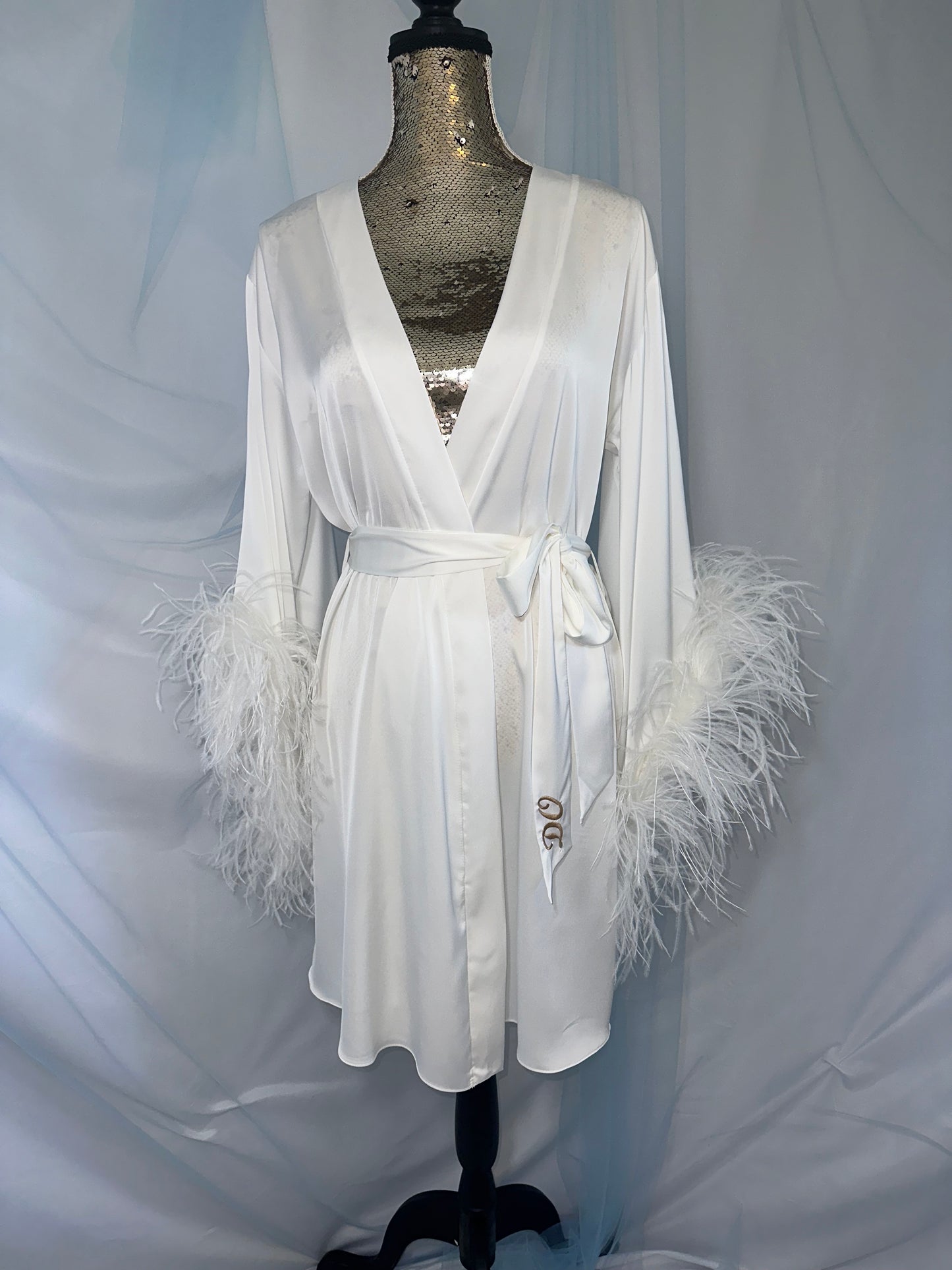 Short Ostrich Feather Gown