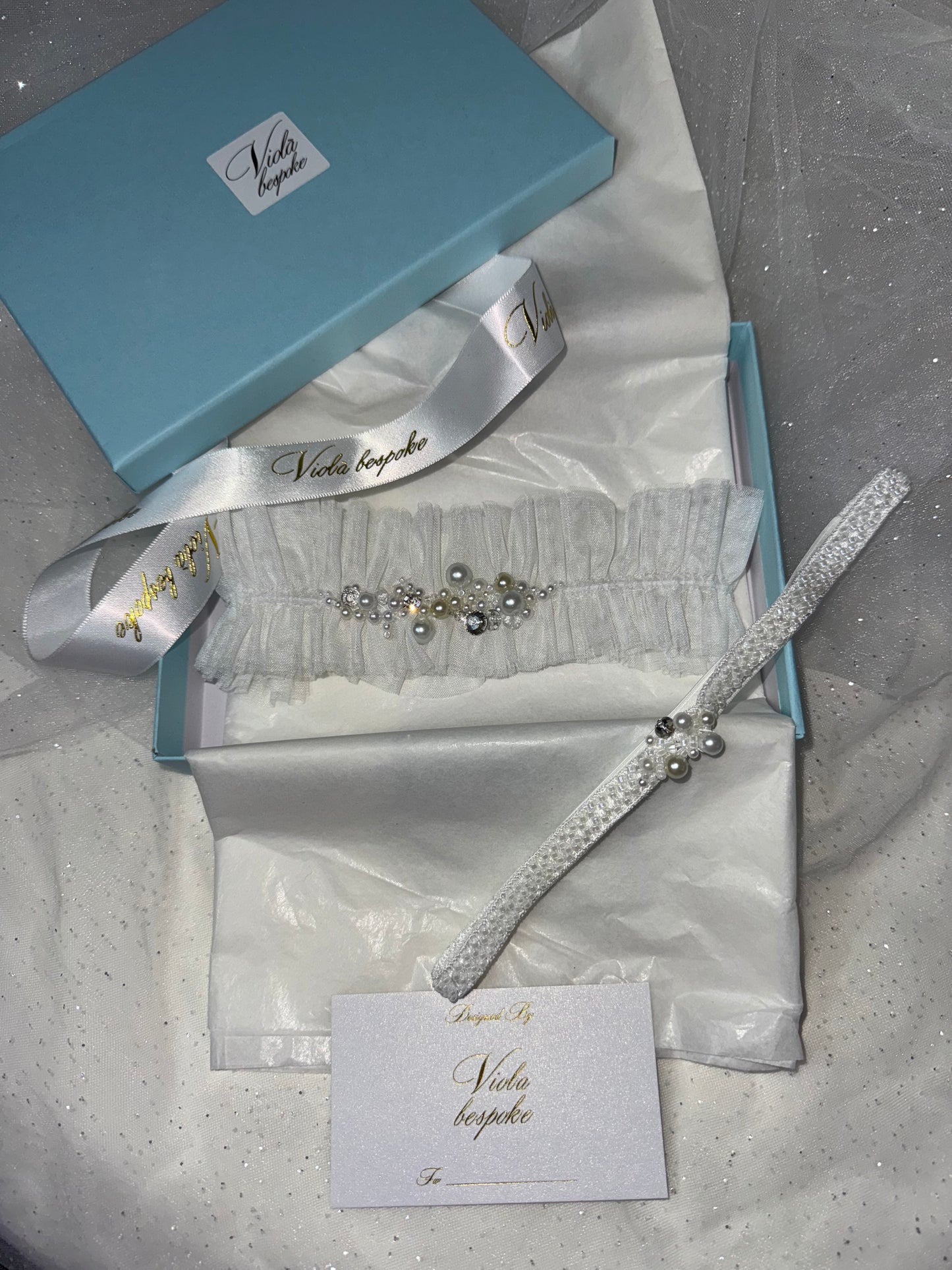Ivory Pearl Garter & Tossing Garter