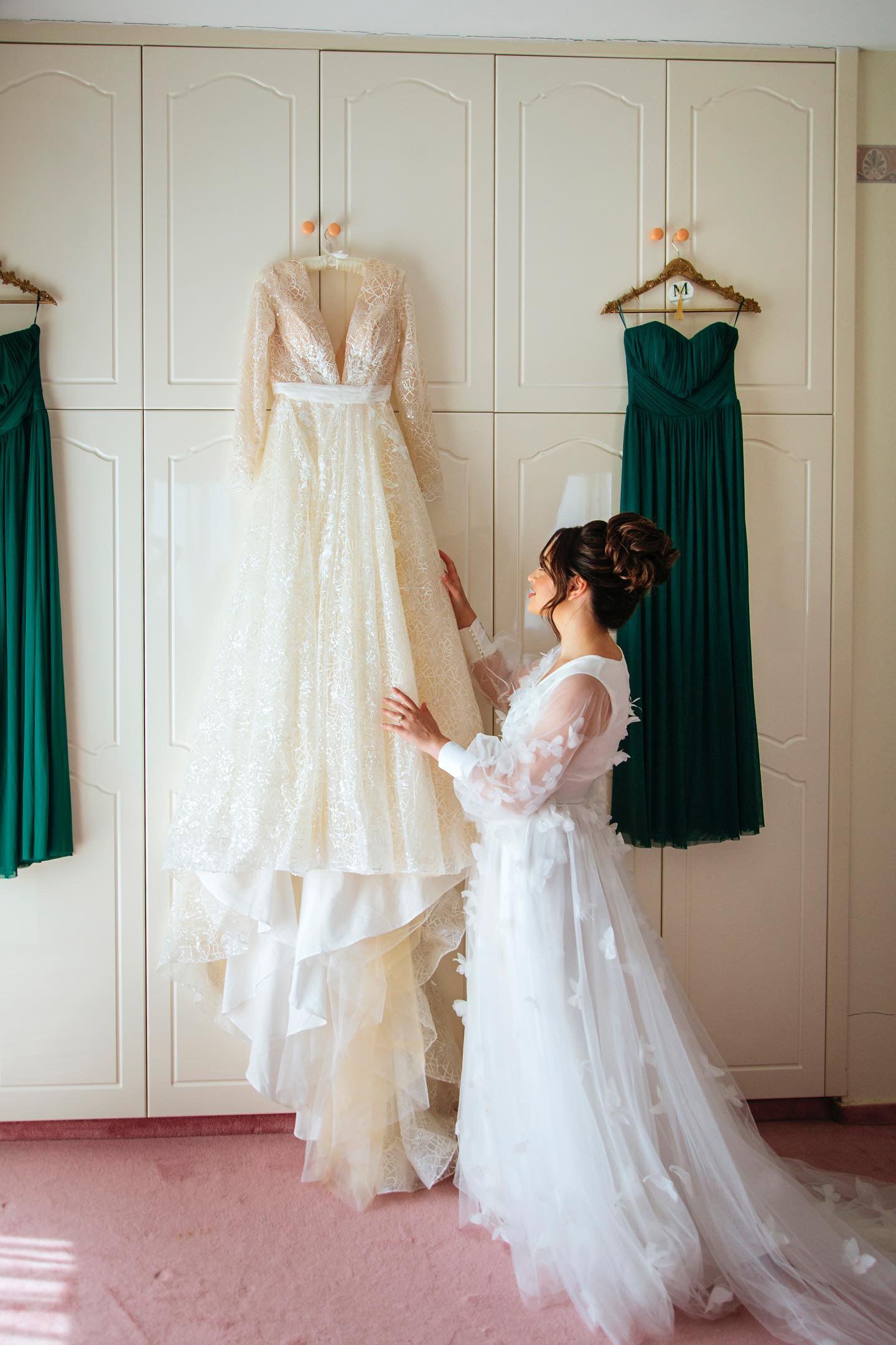 Butterfly Gown with a silk underlay