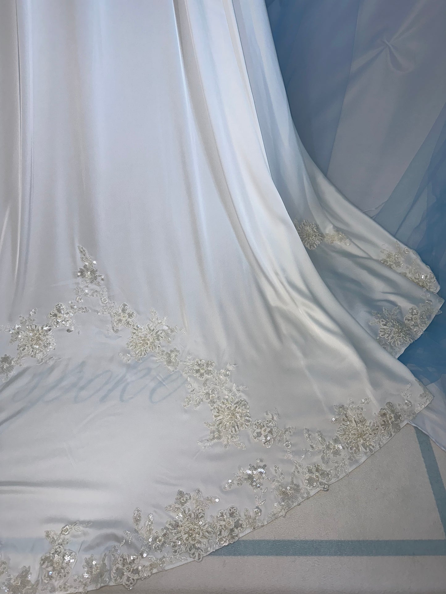 Silk Gown With A Beaded Trim