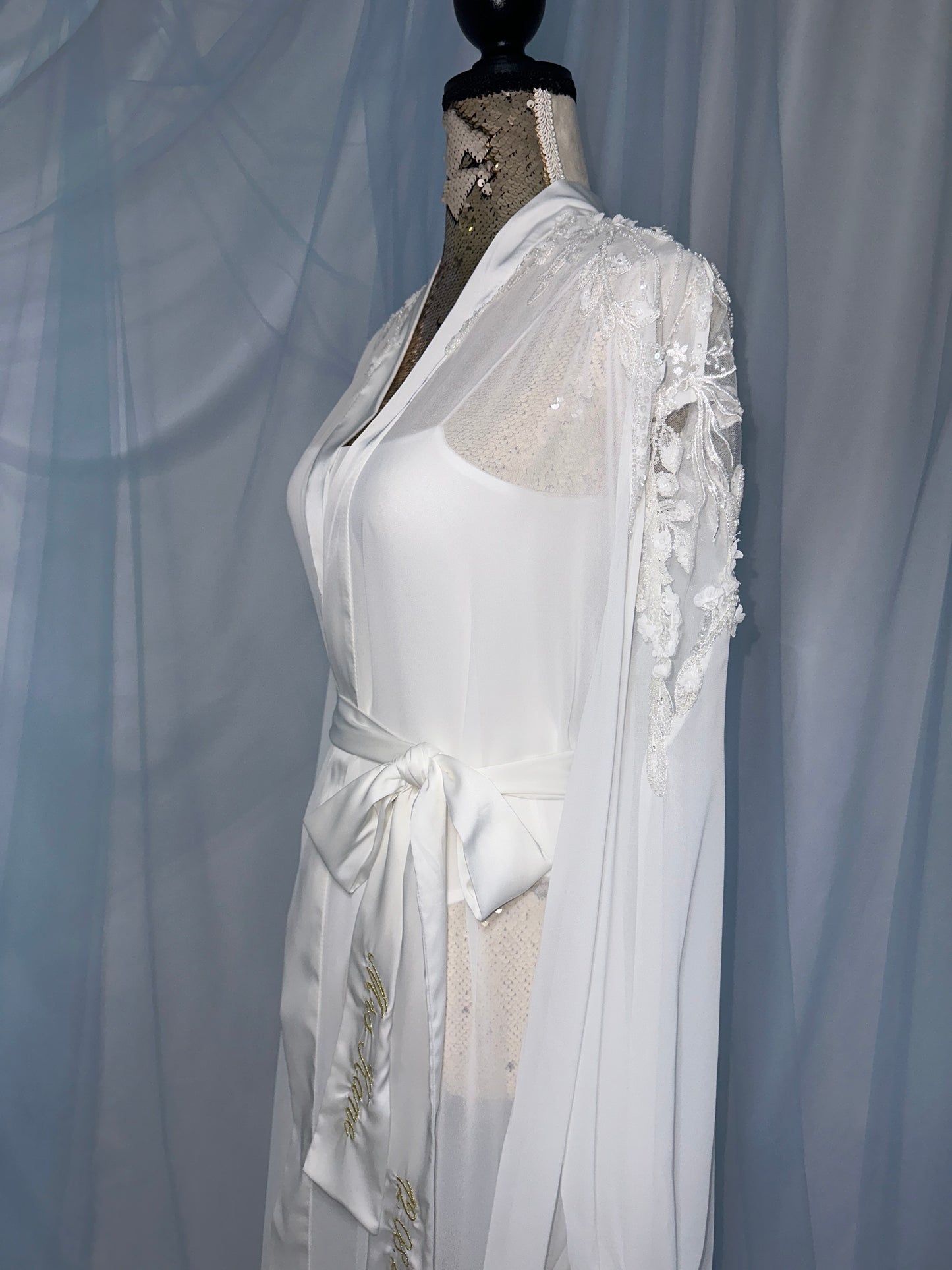 Tulle & Hand Beaded Lace Gown