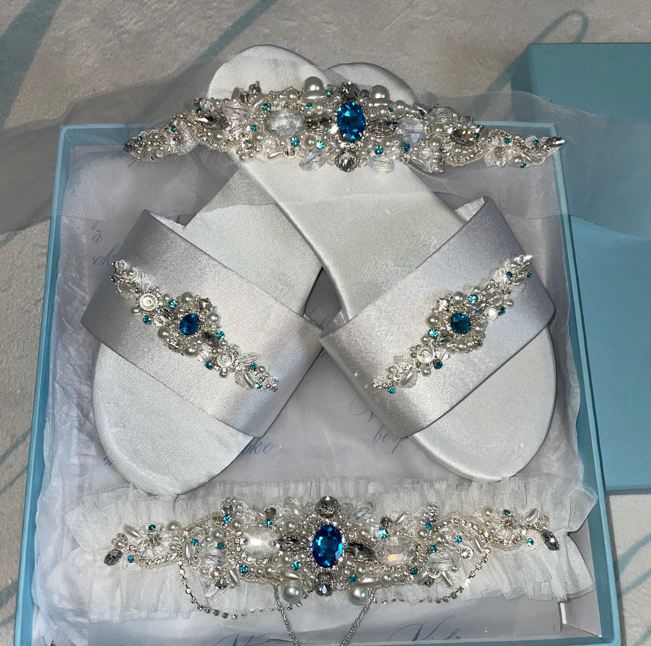 Baby Blue Crystal Slippers