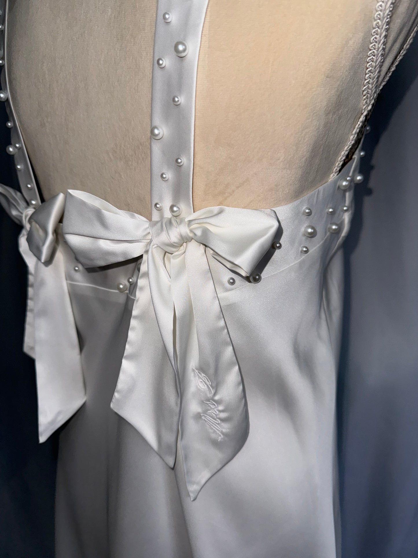 Thick Strap Pearl Silk Cami