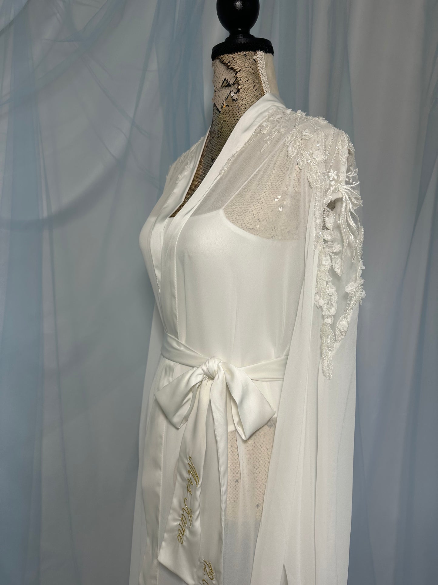 Tulle & Hand Beaded Lace Gown