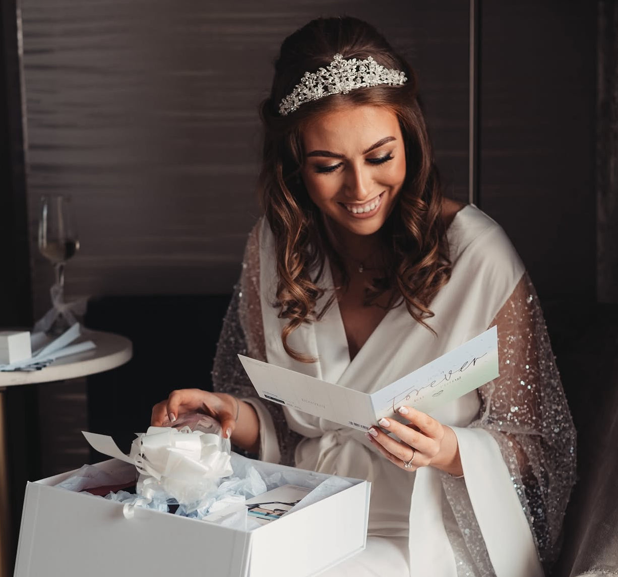 Sparkle sleeve gown