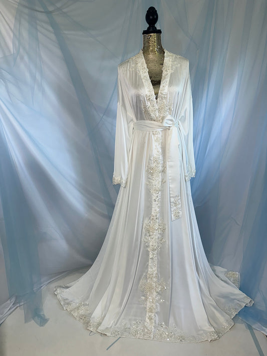 Silk Gown With A Beaded Trim