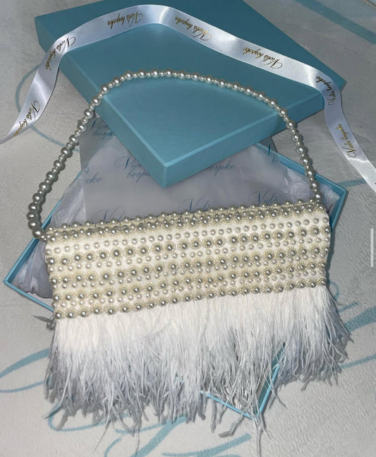 Ivory Jimmy Hand beaded pearl bag