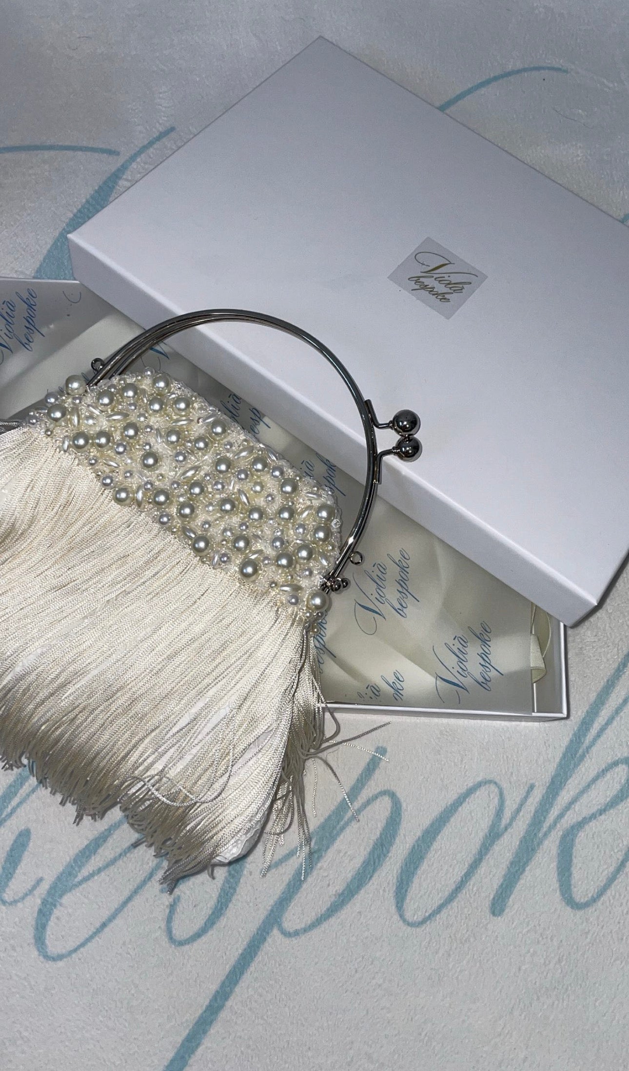 Lace Ostrich Feather Bag