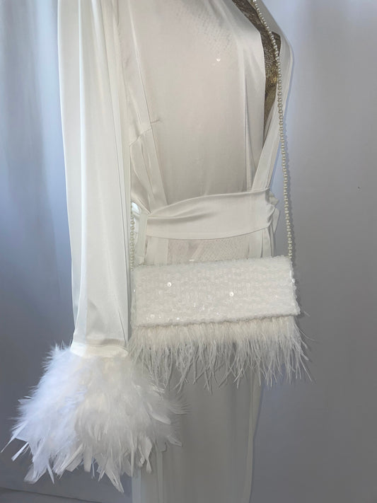 Sequin & Feather Bag