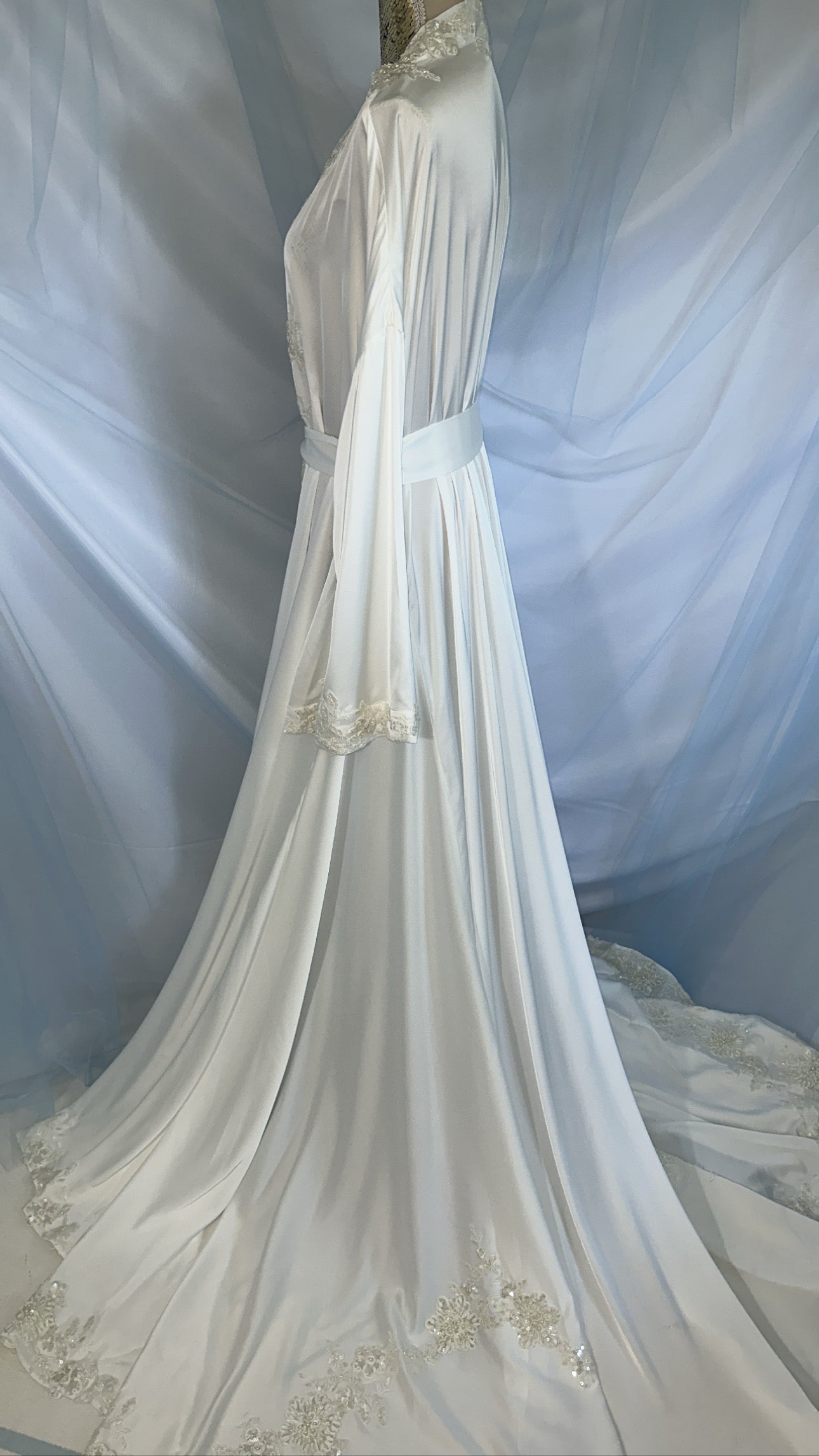 Silk Gown With A Beaded Trim