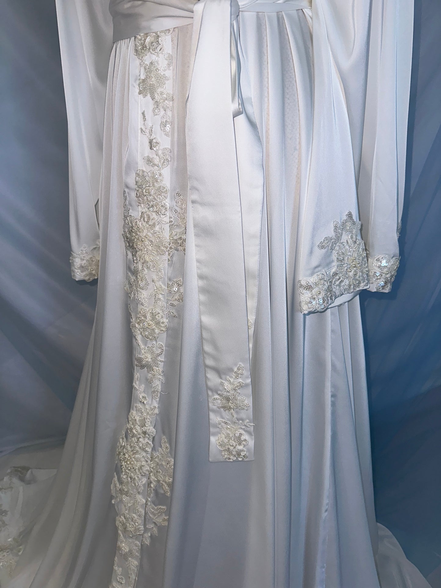 Silk Gown With A Beaded Trim