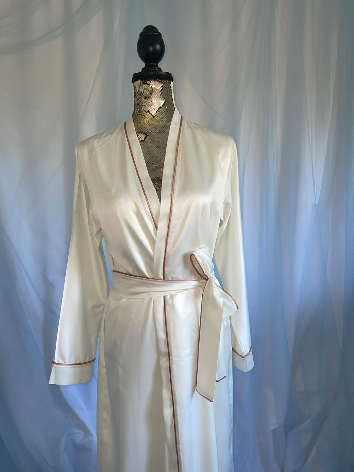 Ivory Robe & Coloured Trim