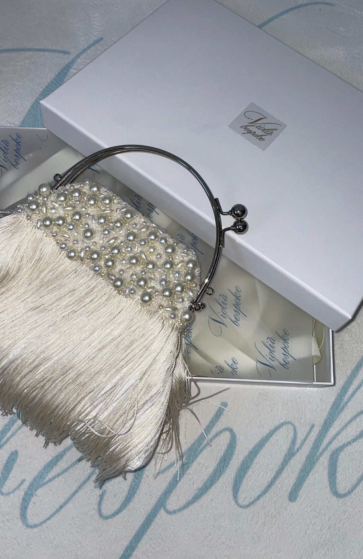 Lace Ostrich Feather Bag